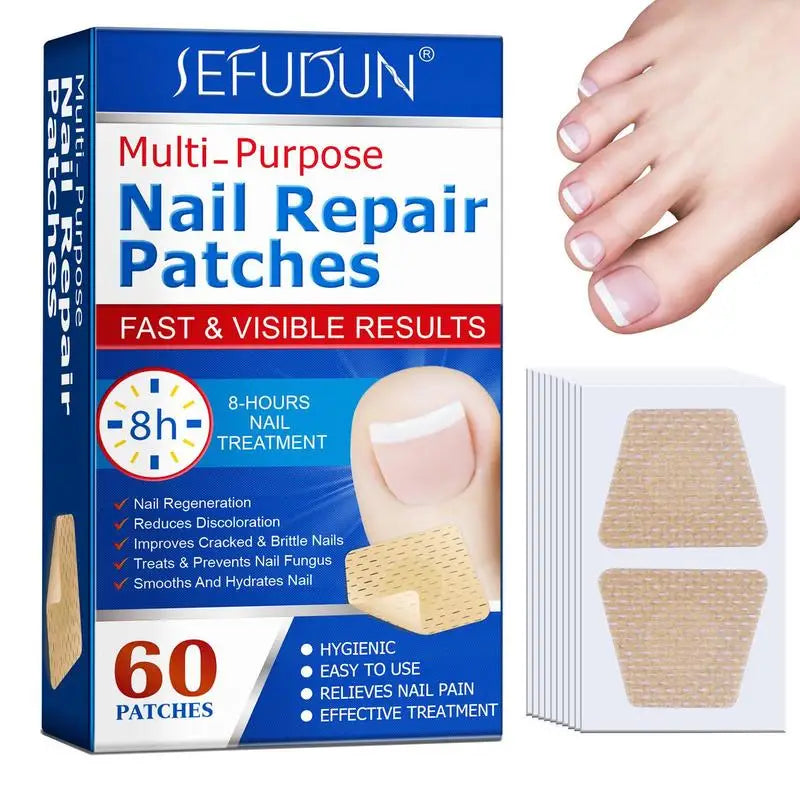 Toenail Repair Patches – 60pcs | Strong Anti-Fungal Nail Treatment for Healthy, Clean Feet - Novlux